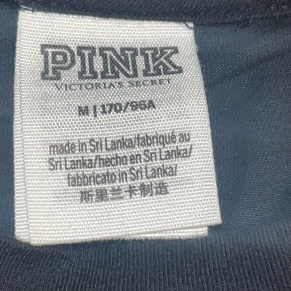 VS PINK Crewneck L/S Shirt - Black - Sz Medium - Picture 8 of 11